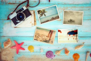 Vintage summer beach background